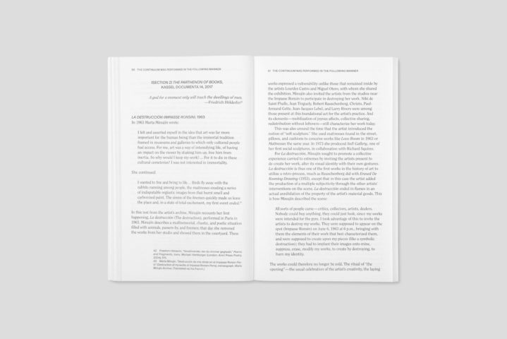 The Continuum Was Performed in the Following Manner – Notes on documenta 14